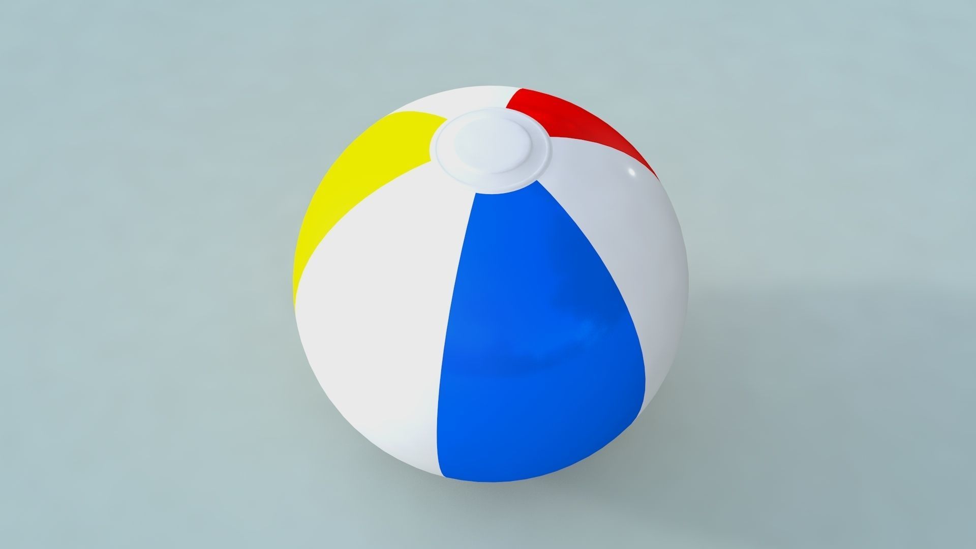 Beach Ball 1 Low-poly 3D model_5