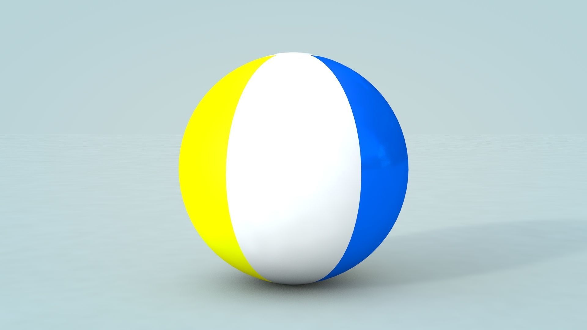 Beach Ball 1 Low-poly 3D model_3
