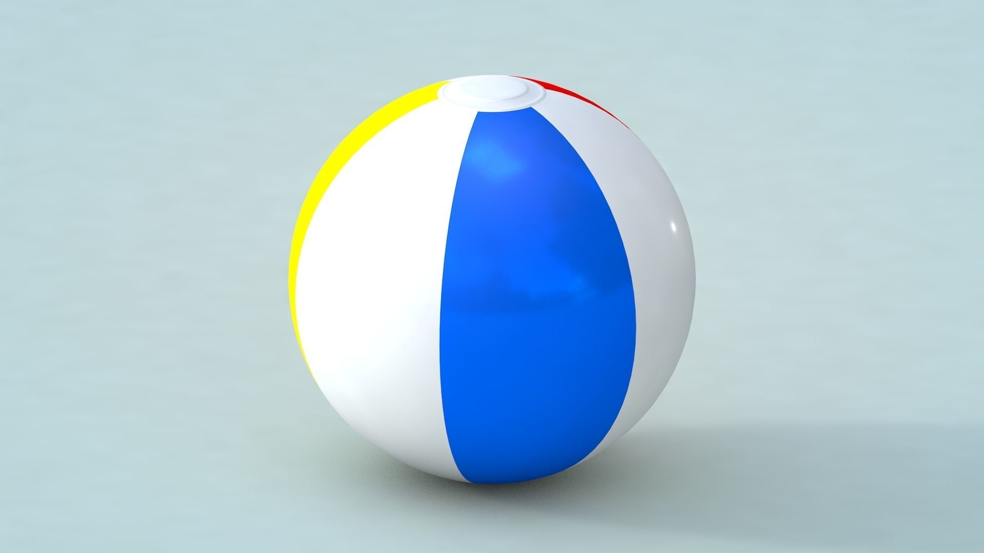 Beach Ball 1 Low-poly 3D model_2