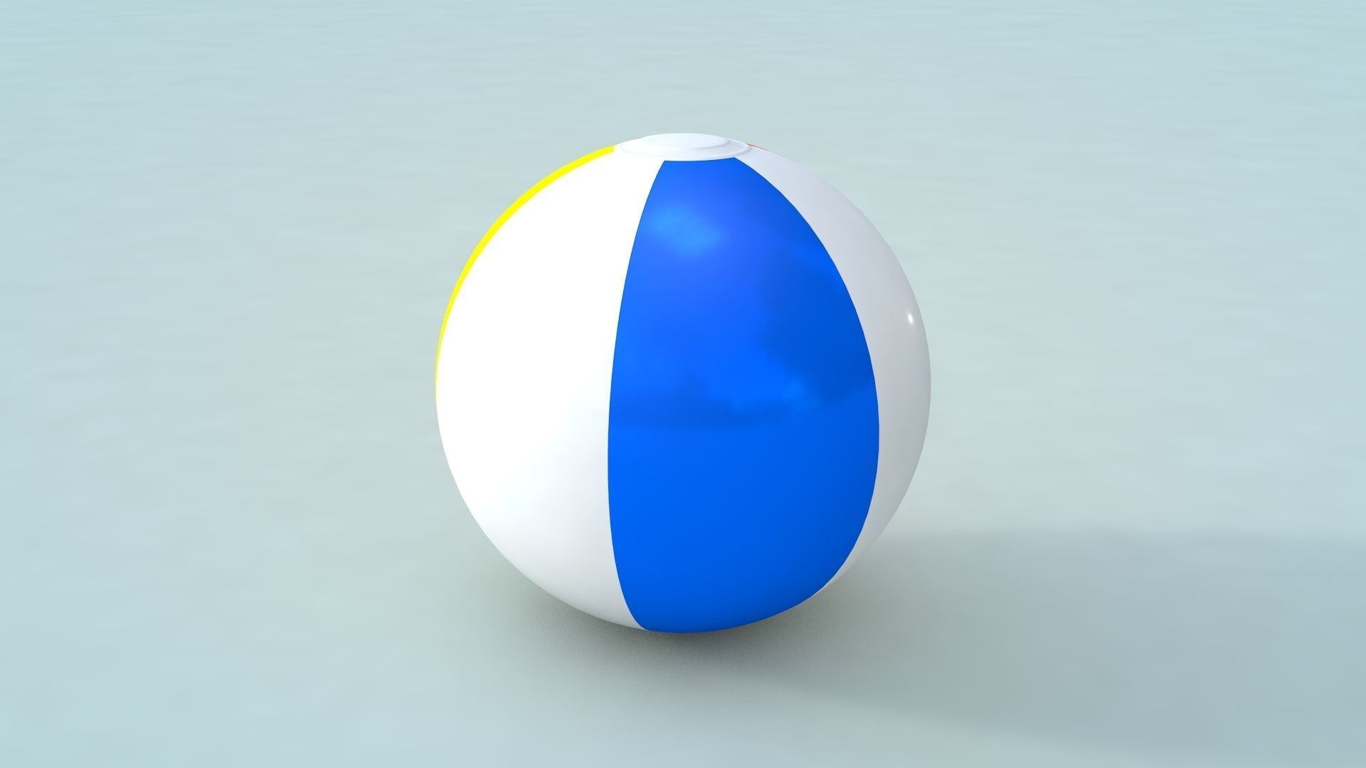 Beach Ball 1 Low-poly 3D model_1