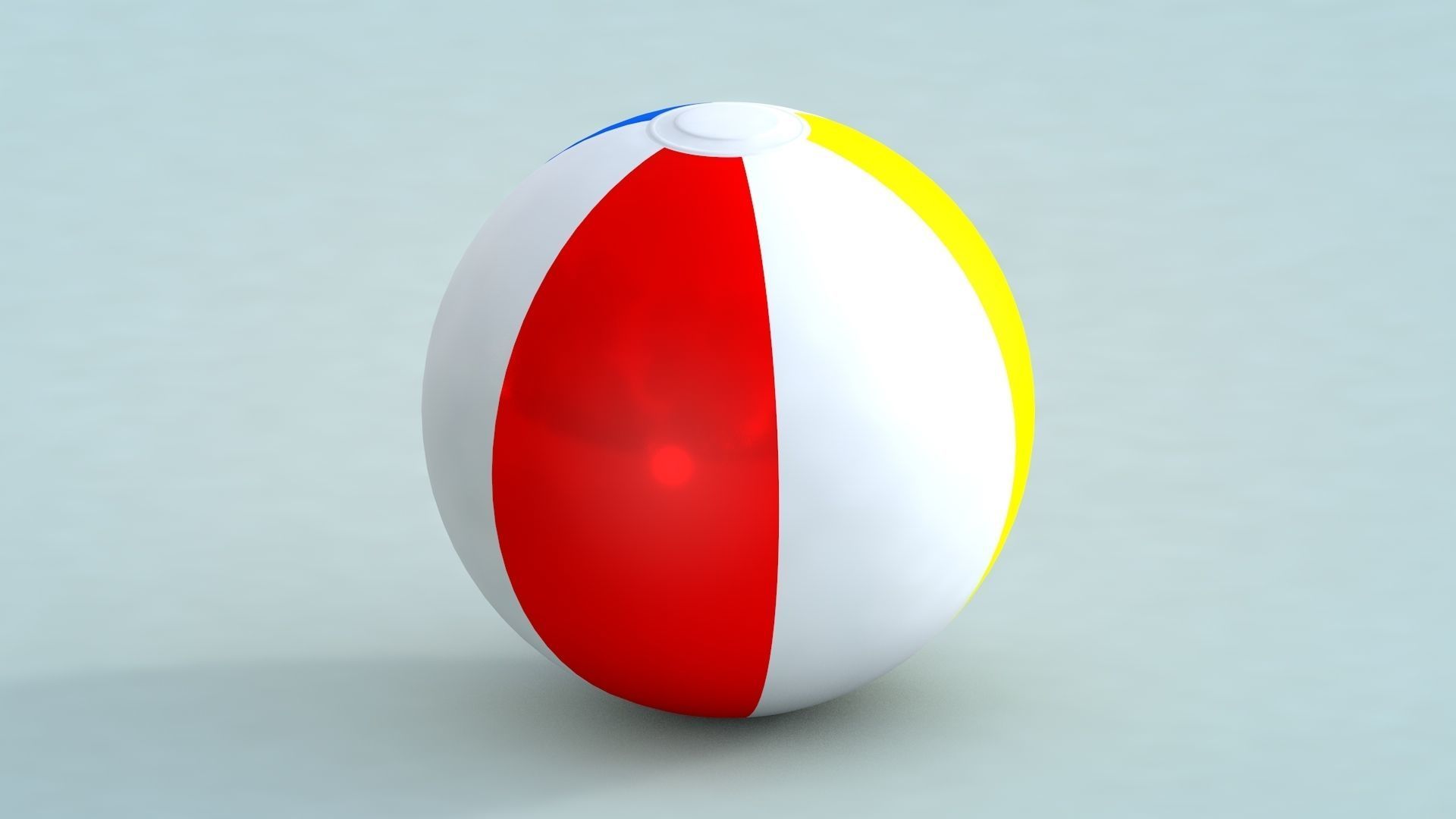 Beach Ball 1 Low-poly 3D model_4