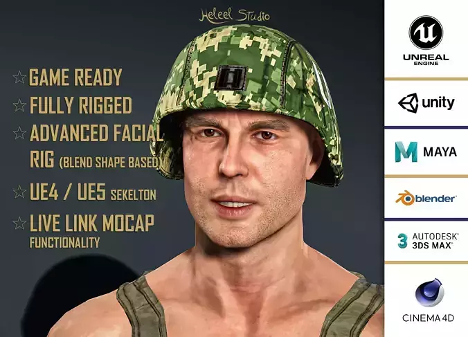 High Quality Realistic Soldier Jungle 04