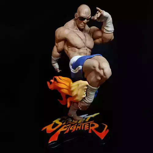 SAGAT 3DPRINTABLE FANART 1-6 SCALE