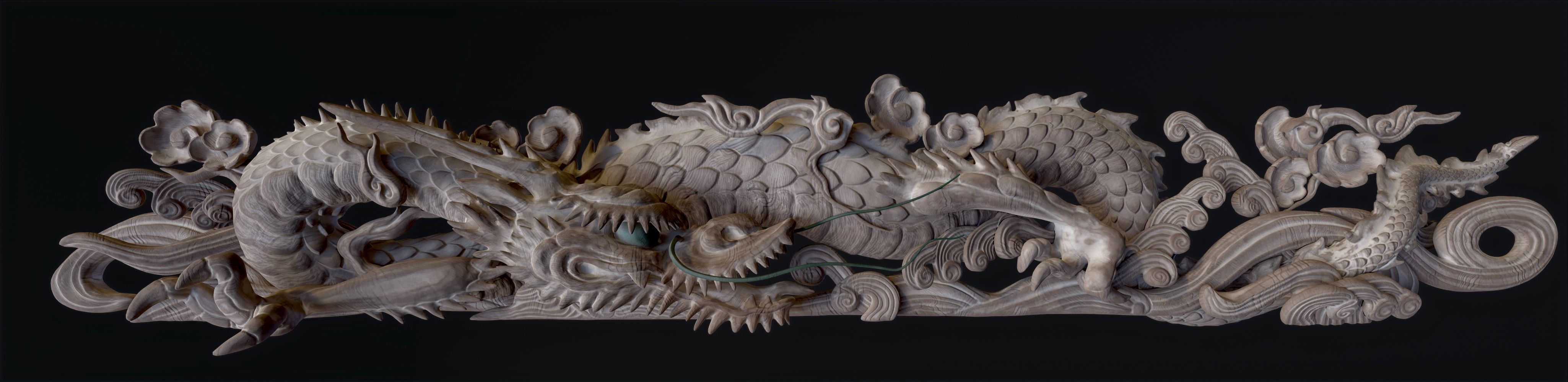 Carved Japanese Dragon Sculpture Low-poly 3D model_25