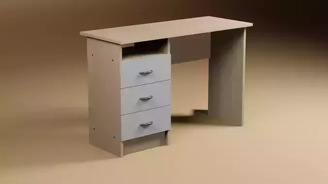 Deasck desk with three drawers