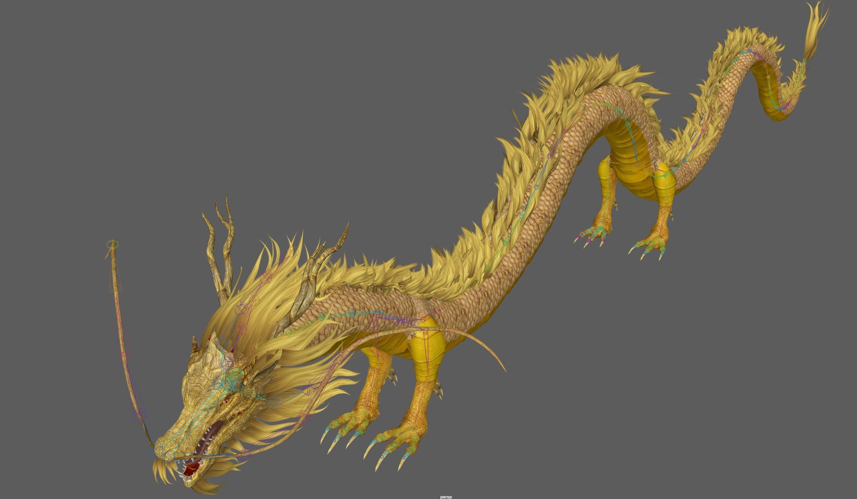 Chinese Dragon Rig 3D model_18