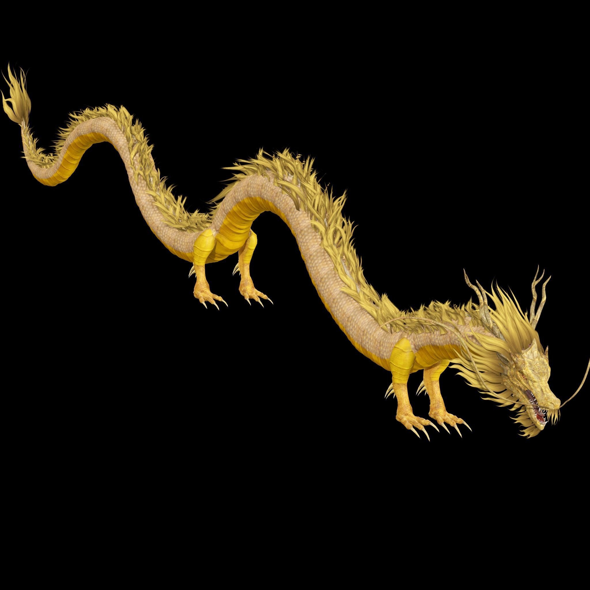  Chinese Dragon Rig 3D model_4