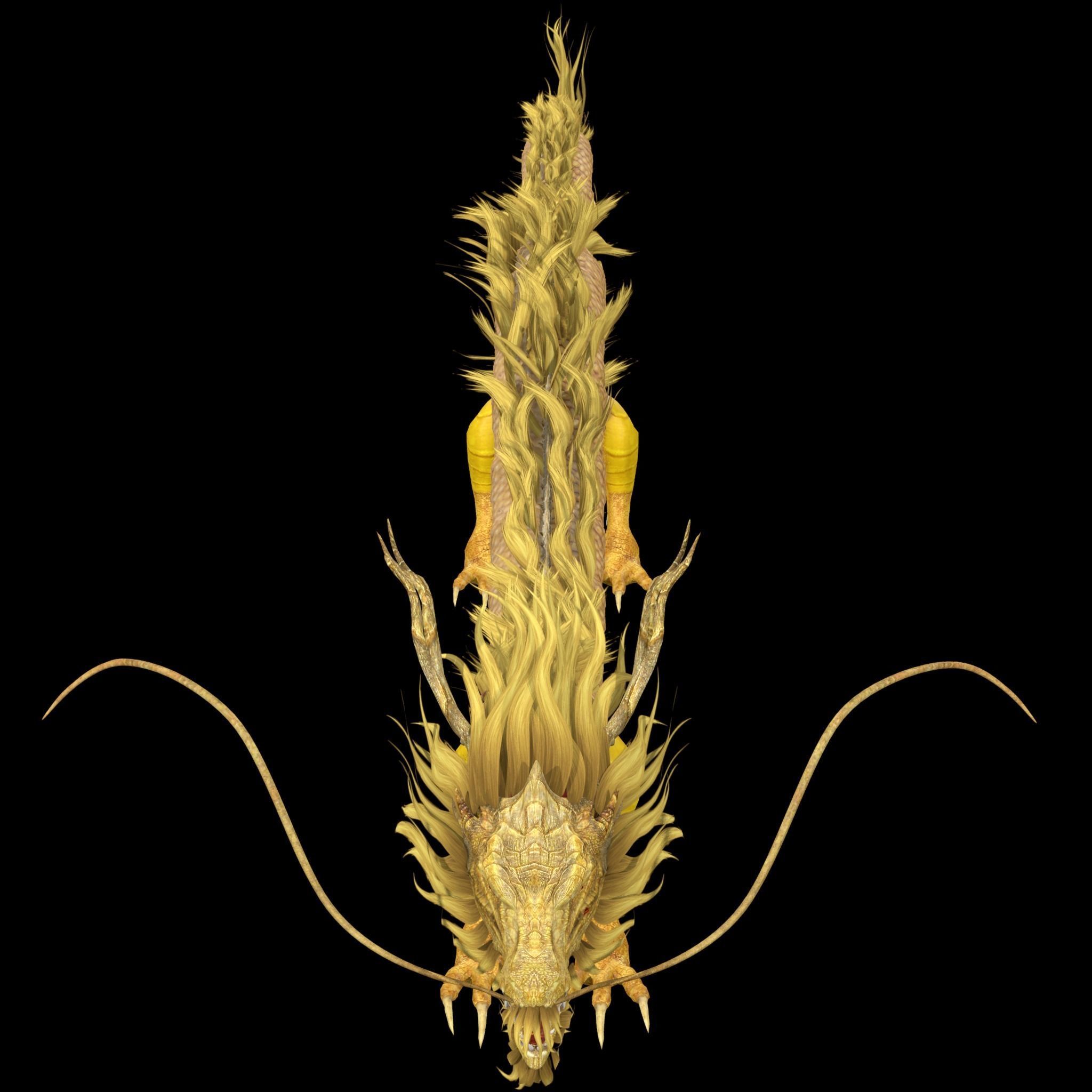  Chinese Dragon Rig 3D model_7