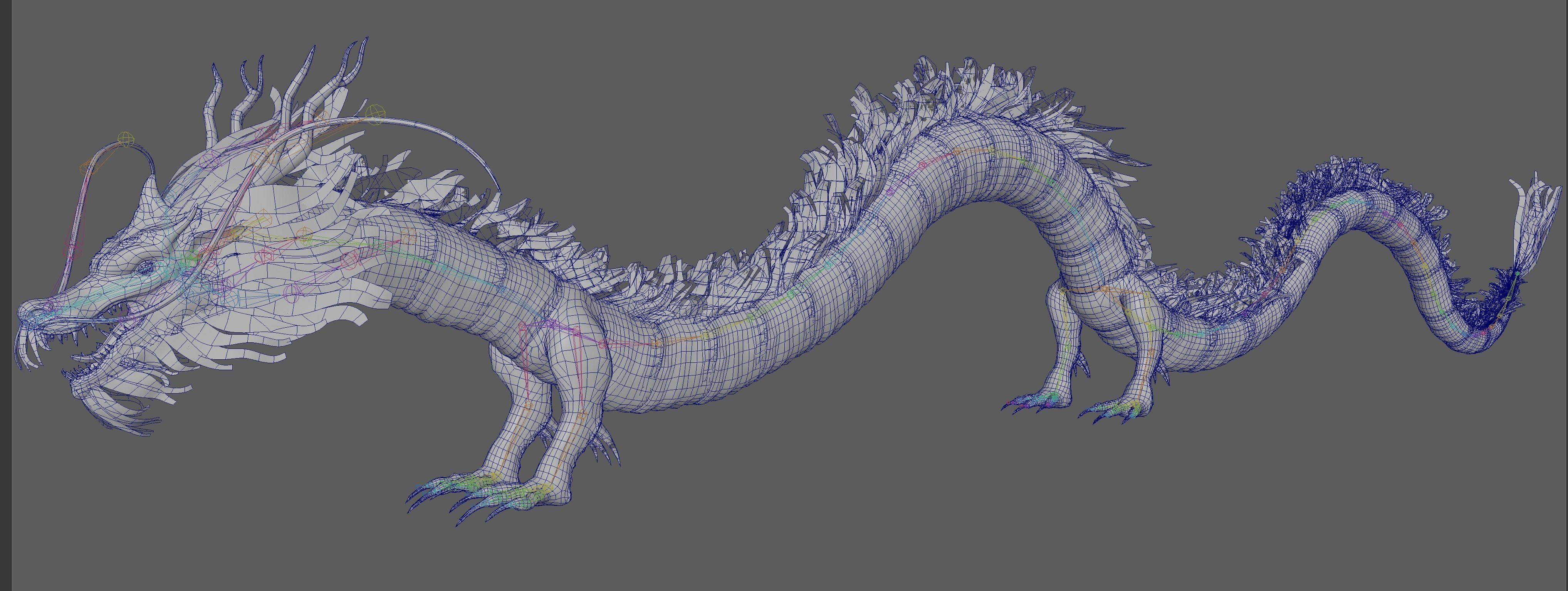  Chinese Dragon Rig 3D model_19