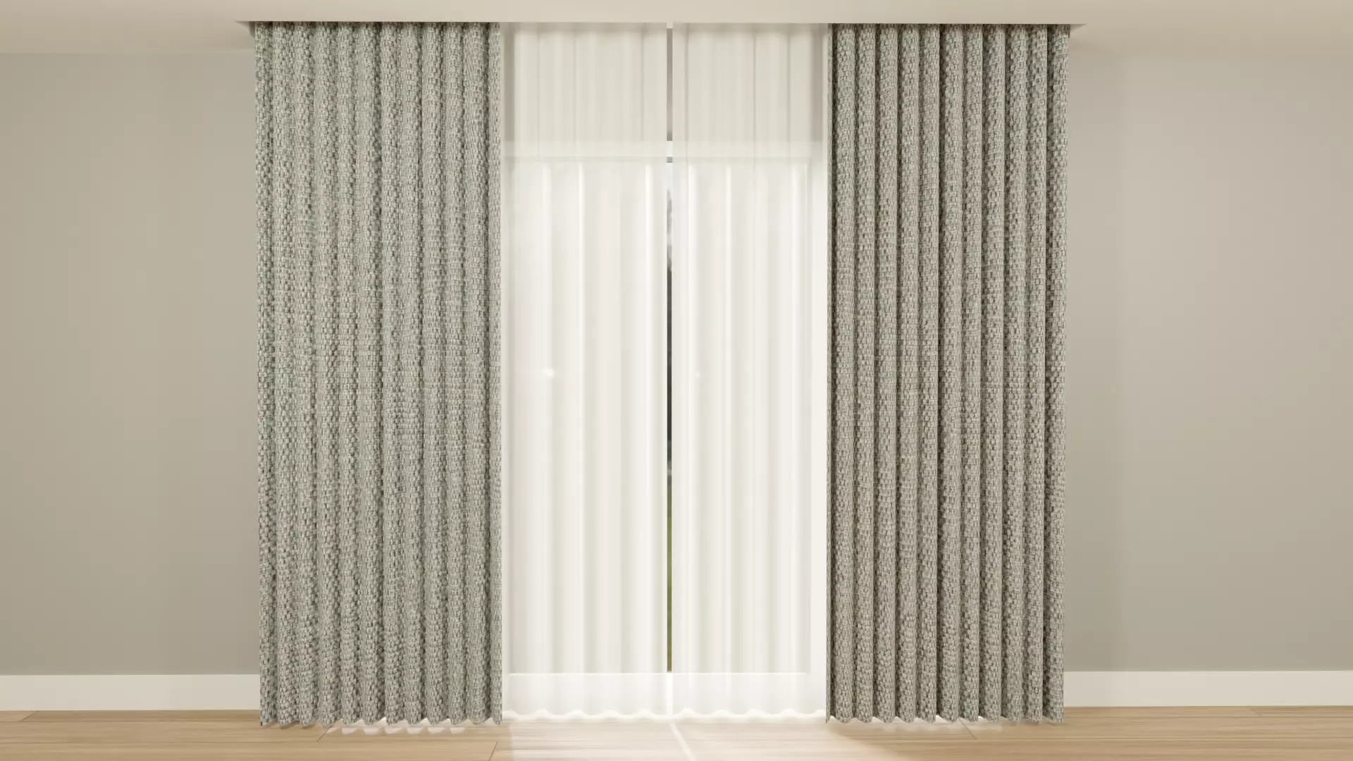 Modern Curtains Free 3D model