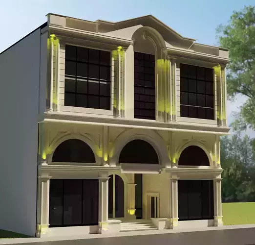 Classic design of the shop