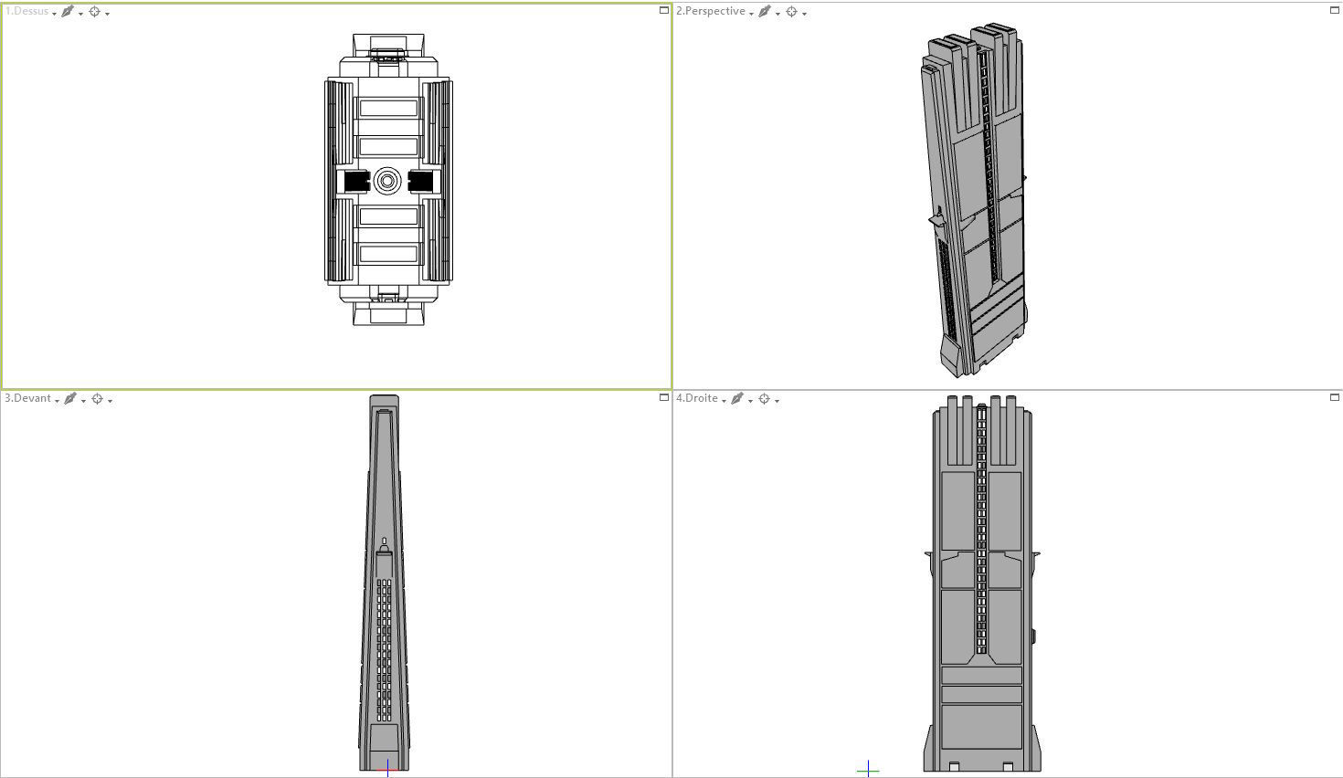 Sci-fi Buildings Kitbash with materials - Futuristic Cyberpunk 3D model_10