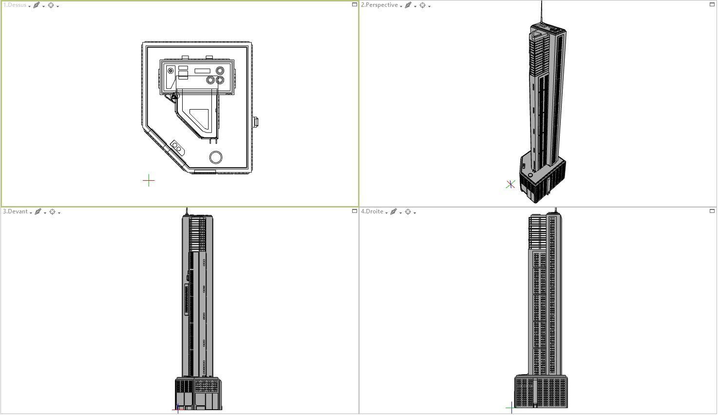 Sci-fi Buildings Kitbash with materials - Futuristic Cyberpunk 3D model_8