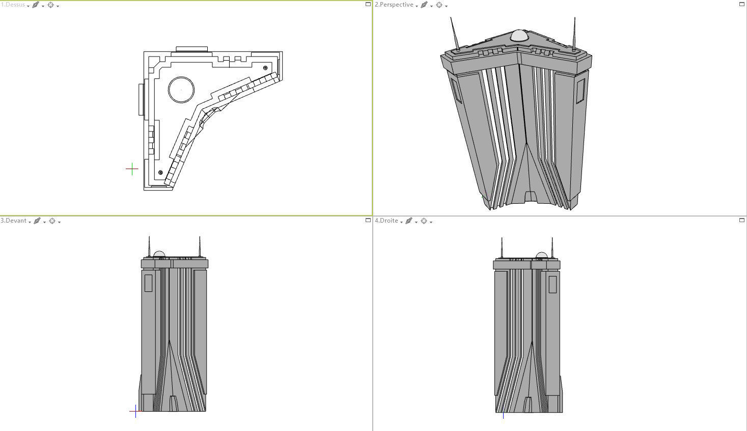Sci-fi Buildings Kitbash with materials - Futuristic Cyberpunk 3D model_15