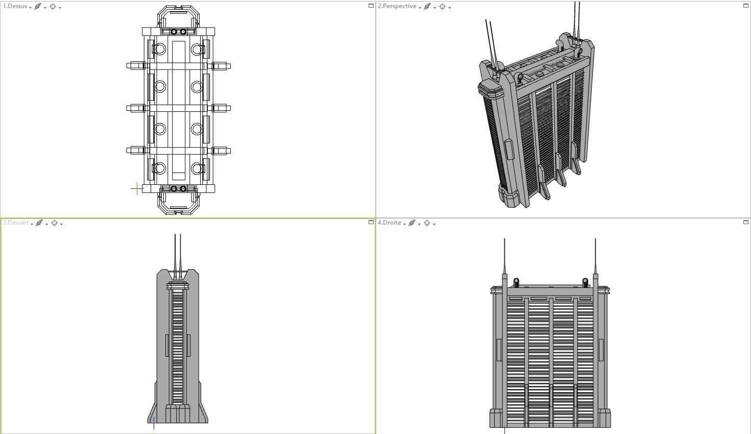 Sci-fi Buildings Kitbash with materials - Futuristic Cyberpunk 3D model_13