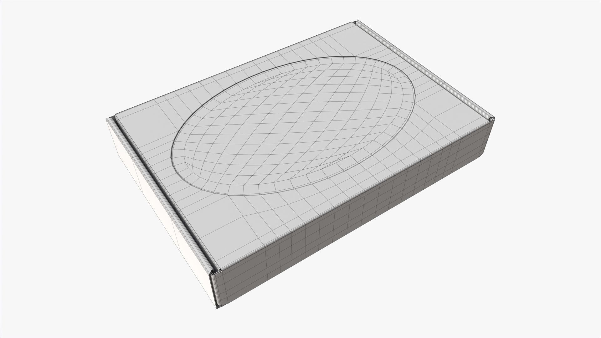 Corrugated Cardboard Box with Window 01 3D model_6