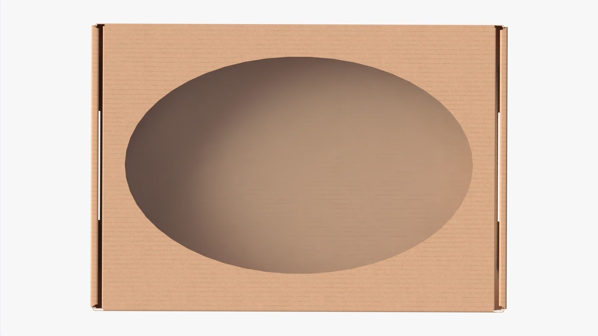 Corrugated Cardboard Box with Window 01 3D model_5