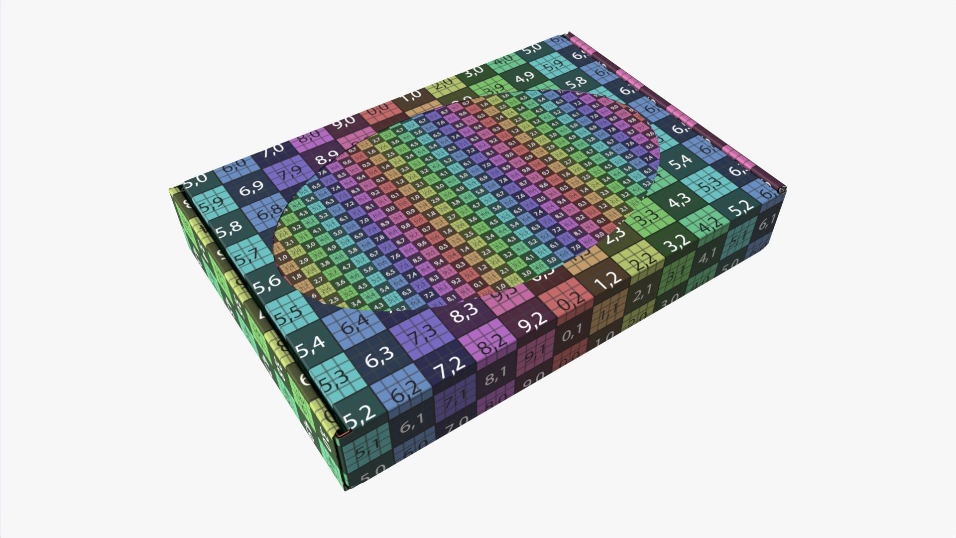 Corrugated Cardboard Box with Window 01 3D model_7