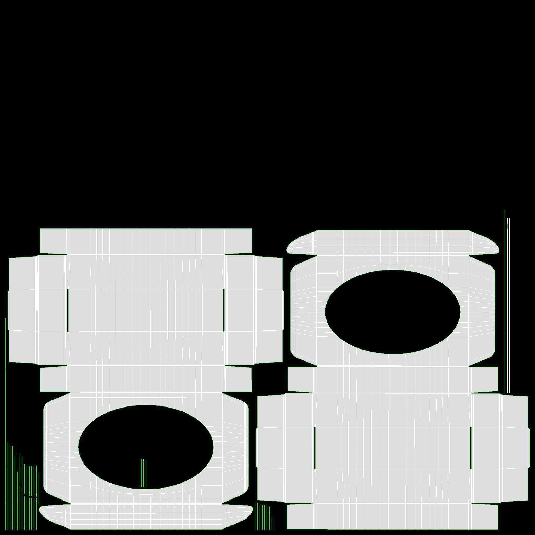 Corrugated Cardboard Box with Window 01 3D model_8