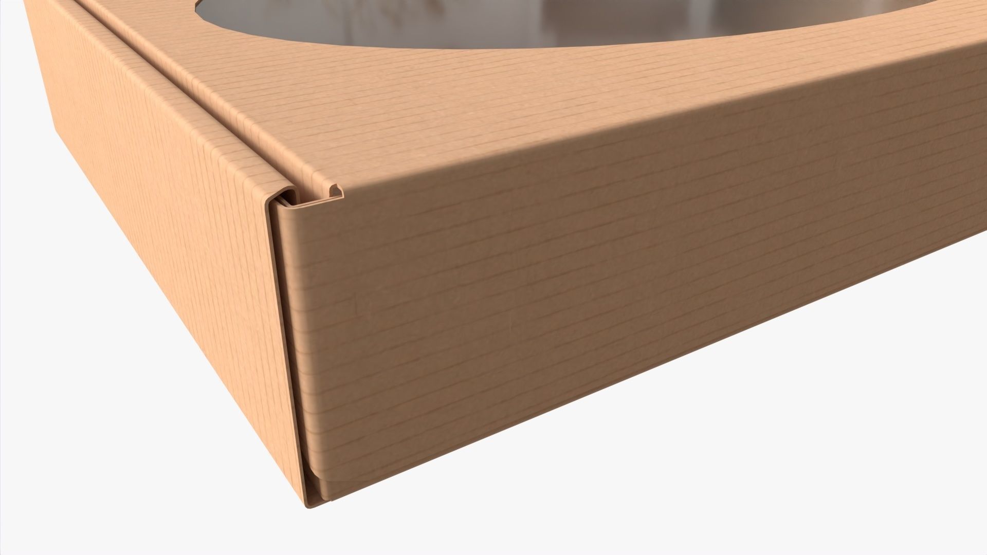 Corrugated Cardboard Box with Window 01 3D model_2