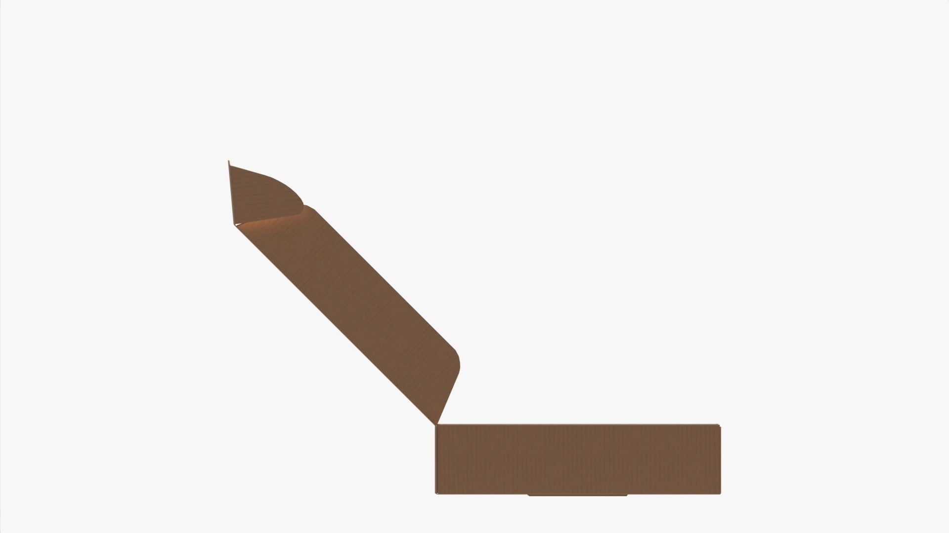 Corrugated Cardboard Box with Window 01 Open 3D model_4