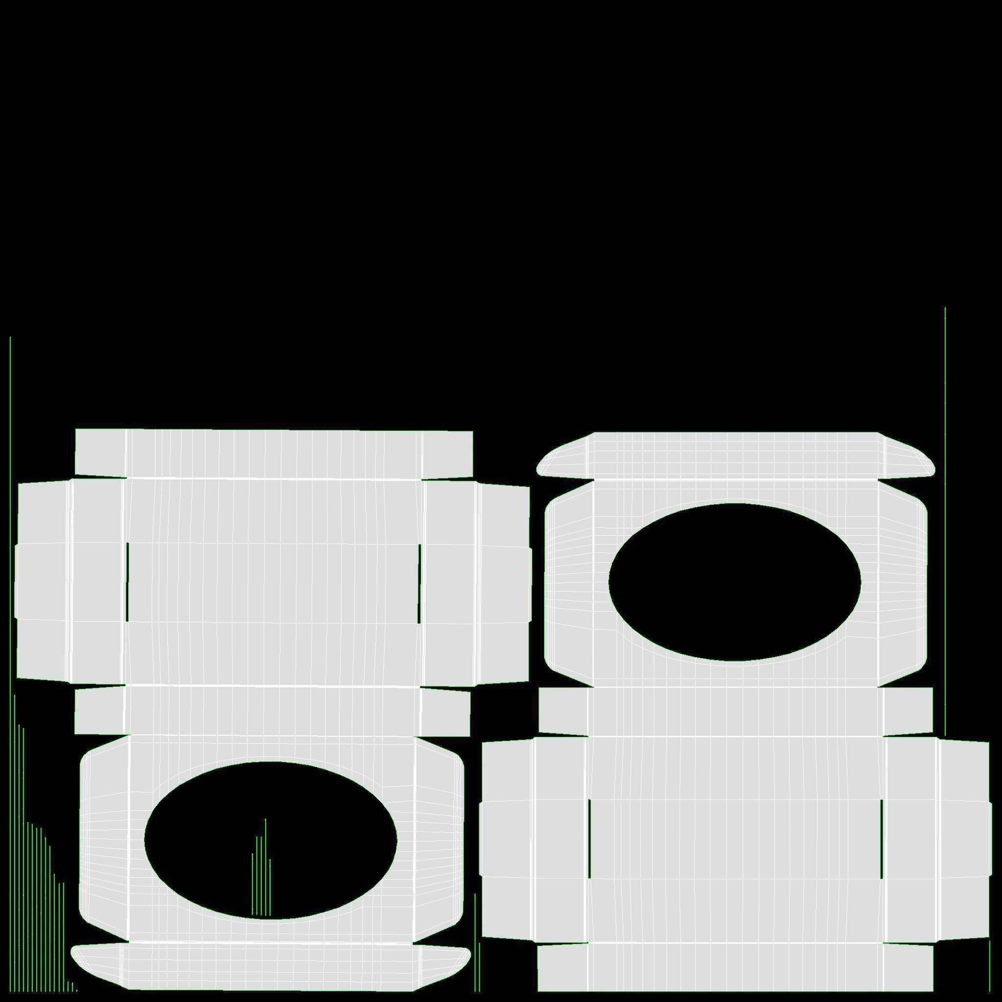 Corrugated Cardboard Box with Window 01 Open 3D model_7