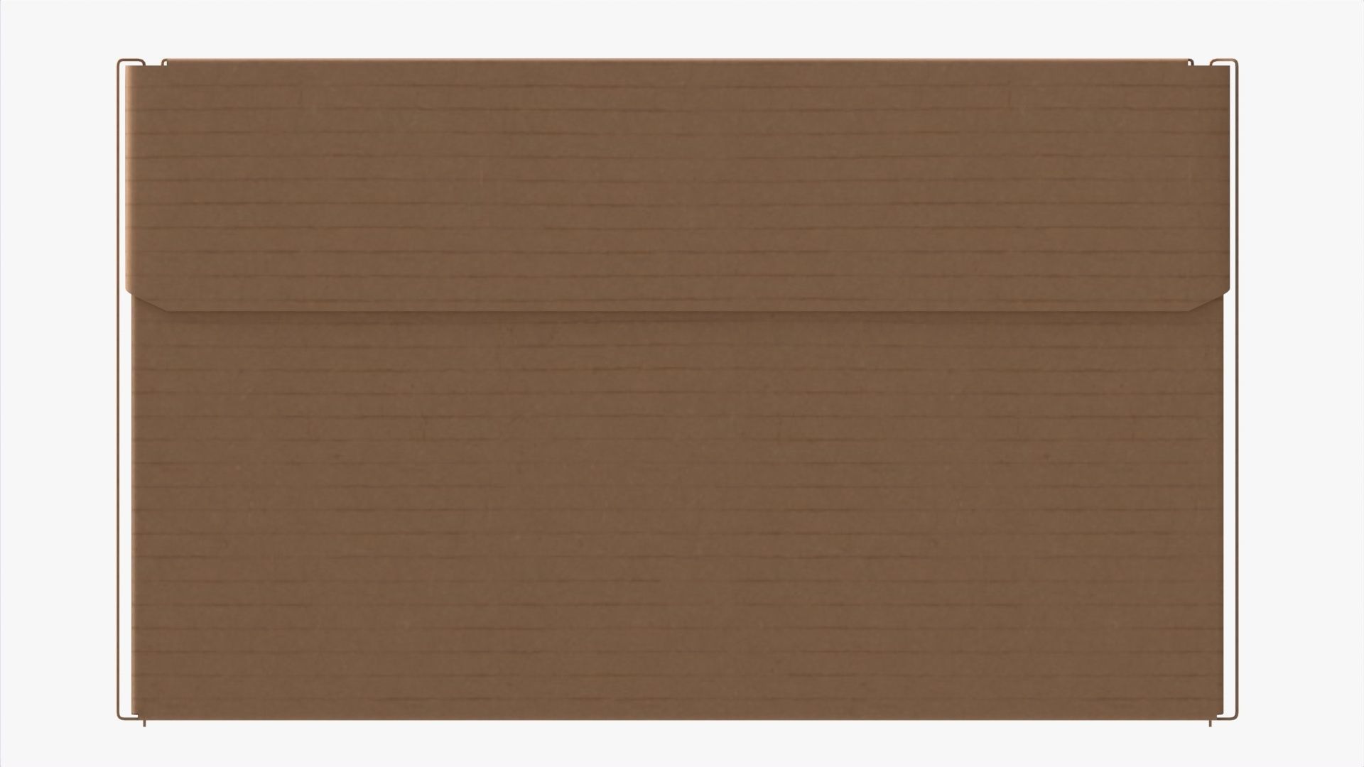 Corrugated Cardboard Box with Window 03 3D model_4