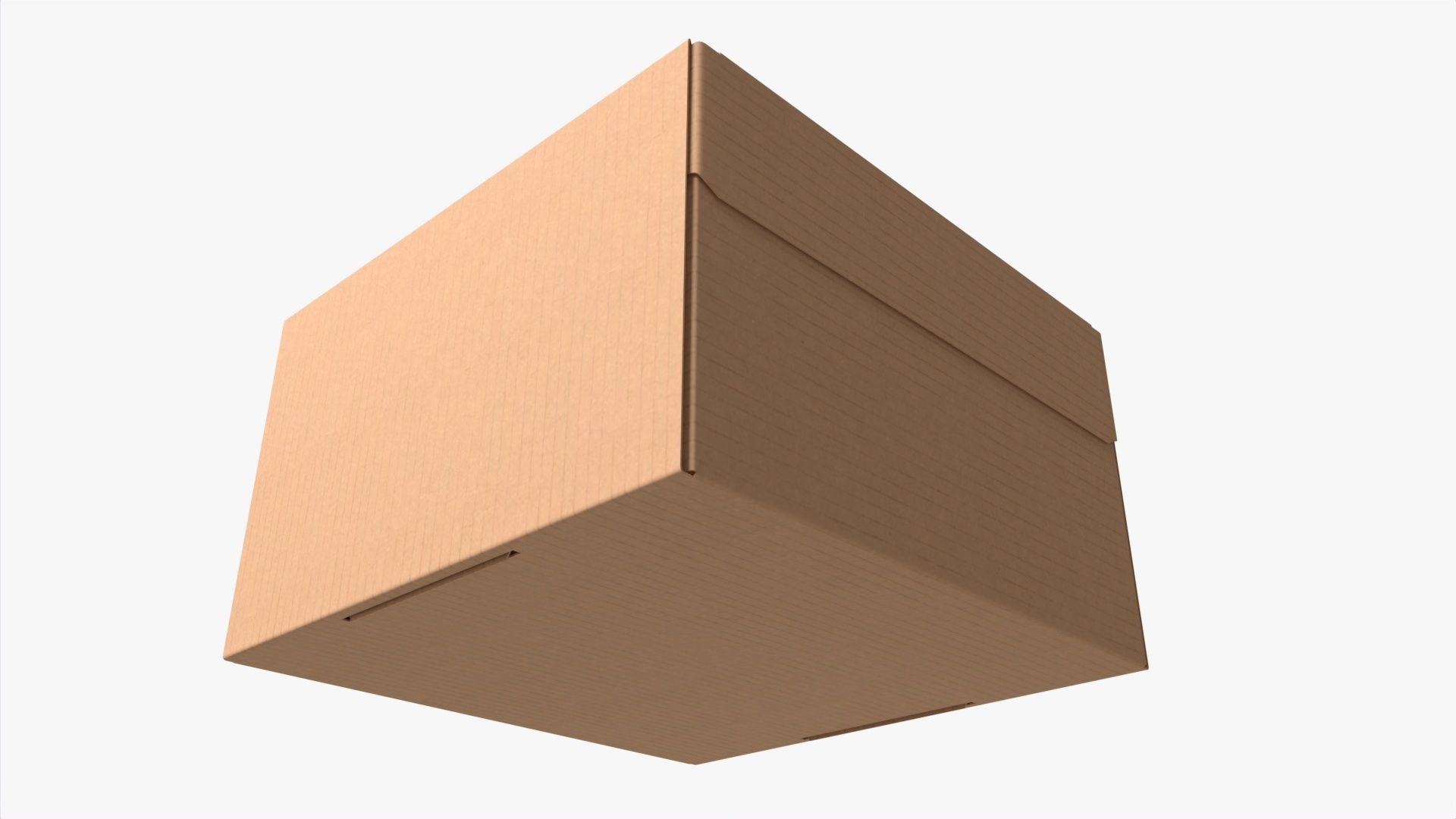 Corrugated Cardboard Box with Window 03 3D model_3