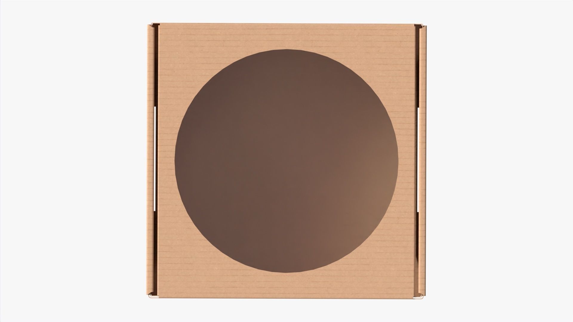 Corrugated Cardboard Box with Window 03 3D model_5