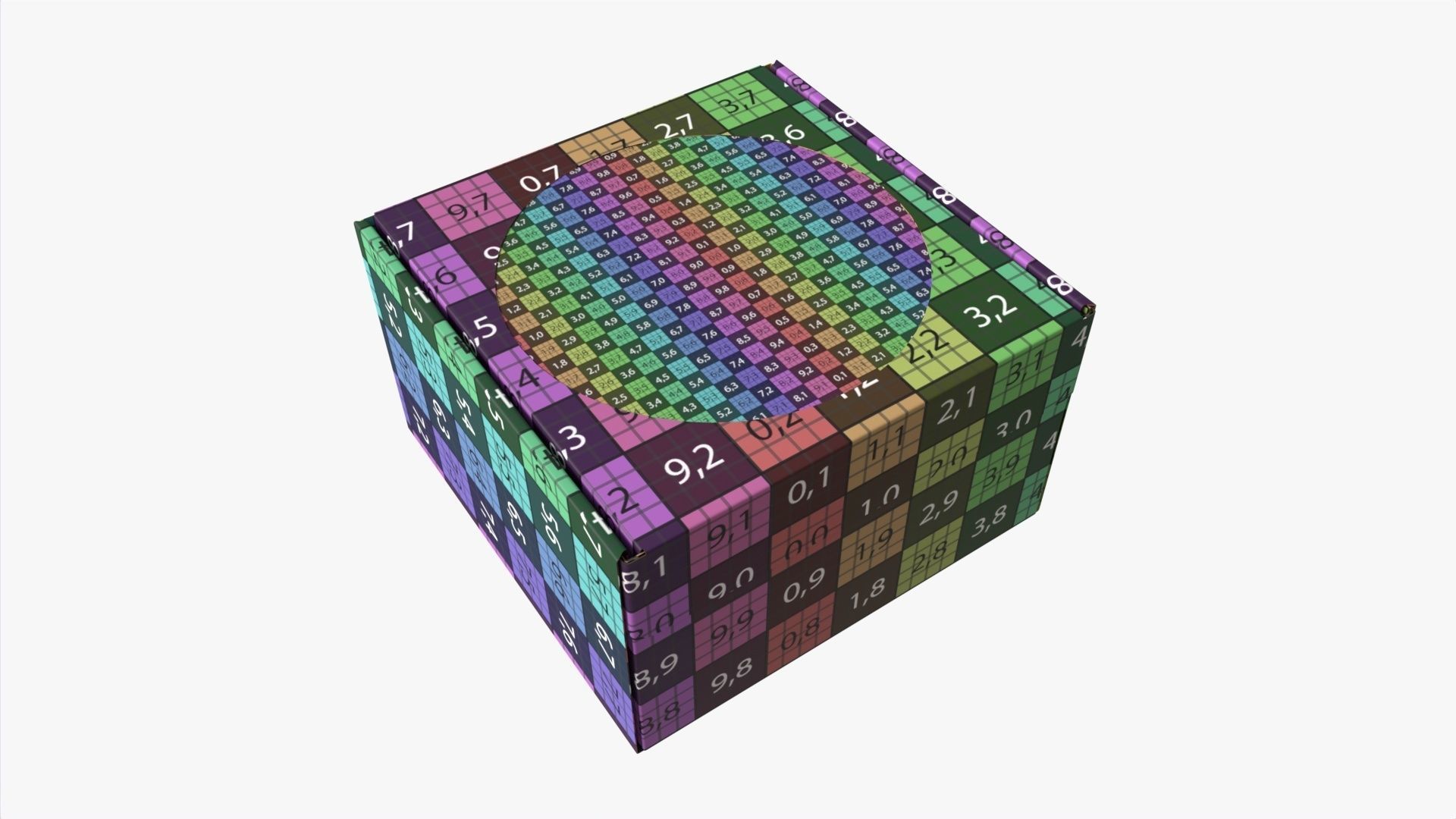 Corrugated Cardboard Box with Window 03 3D model_7