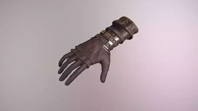 leather medieval glove