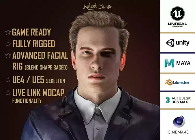 High Quality Realistic Male Pilot in suit