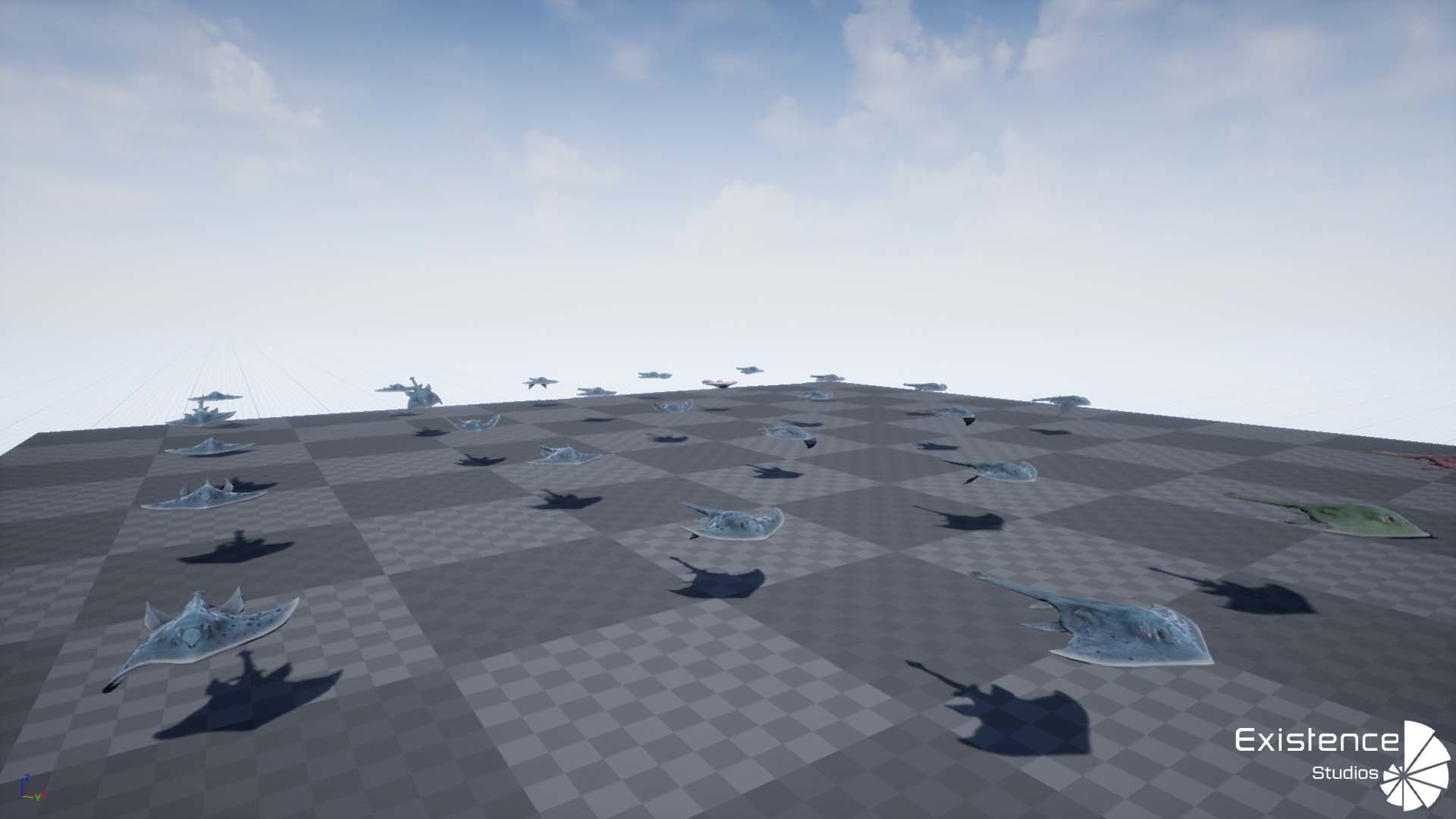 Stingray lowpoly underwater creatures  ocean monster fish - 2 Low-poly 3D model_10