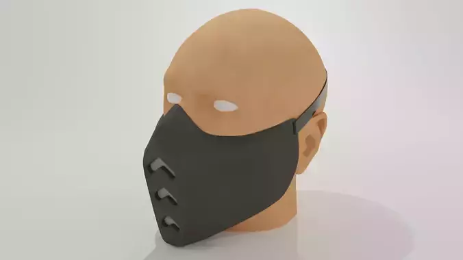 Mask delta with opening mechanism 3D print model