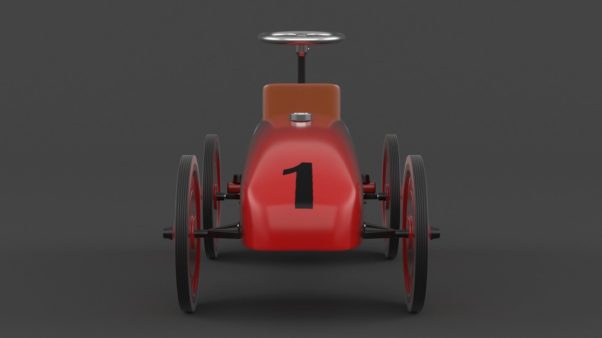 Retro Push Car 3D model_6
