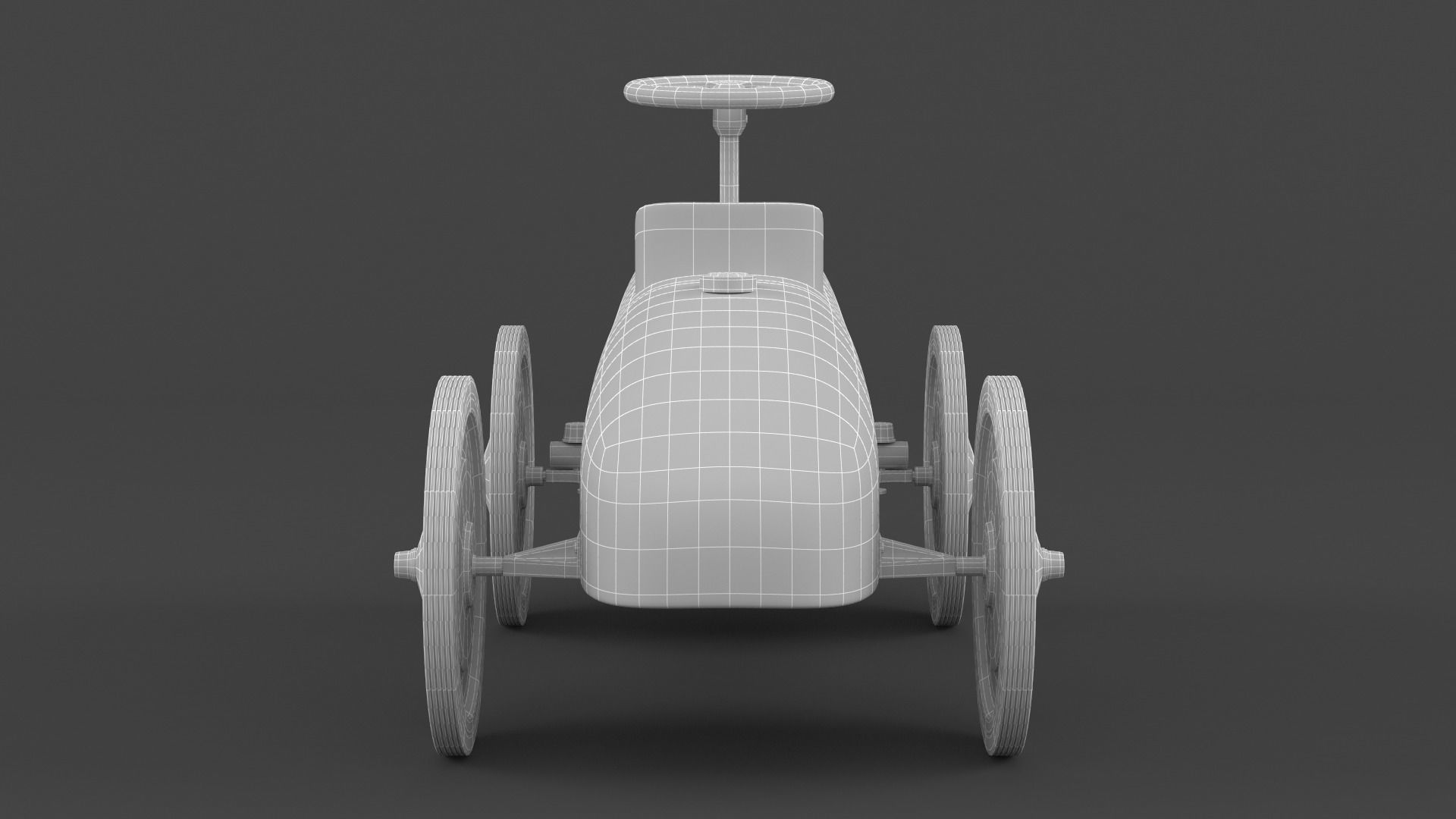 Retro Push Car 3D model_13
