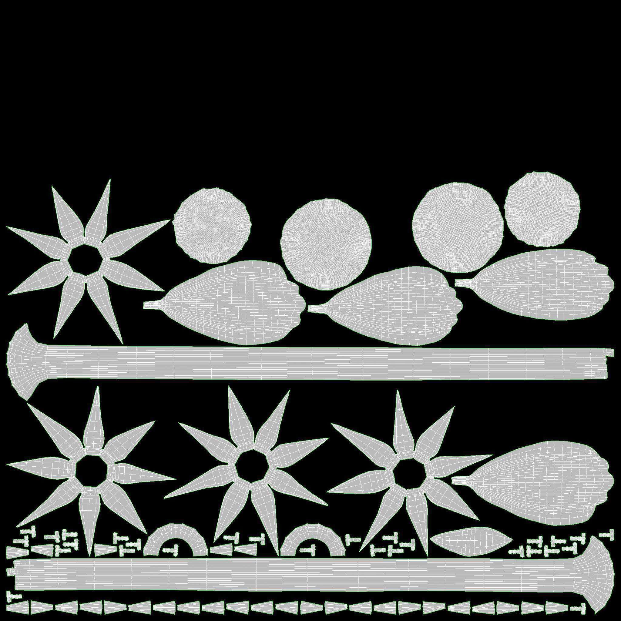 Easter Eggs in Wicker Basket Composition 3D model_9