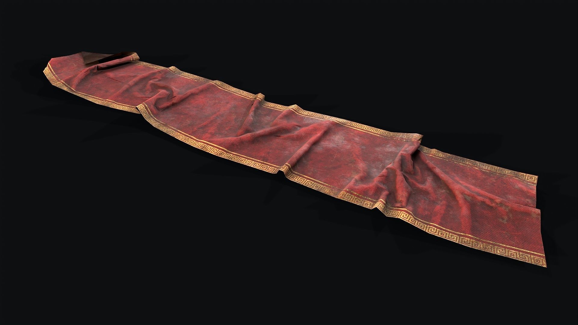 Old Carpet Collection Low-poly 3D model_8