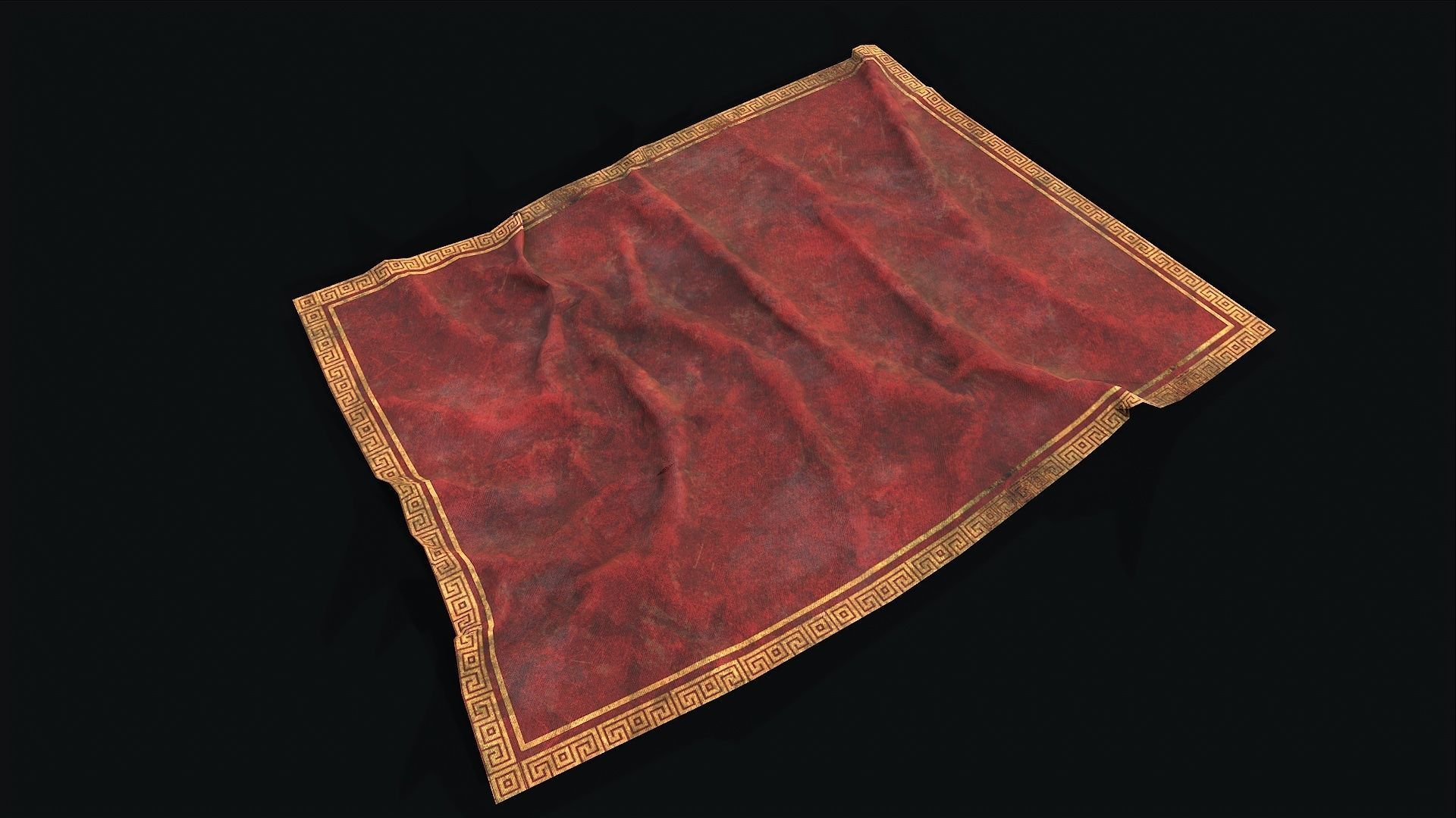 Old Carpet Collection Low-poly 3D model_12