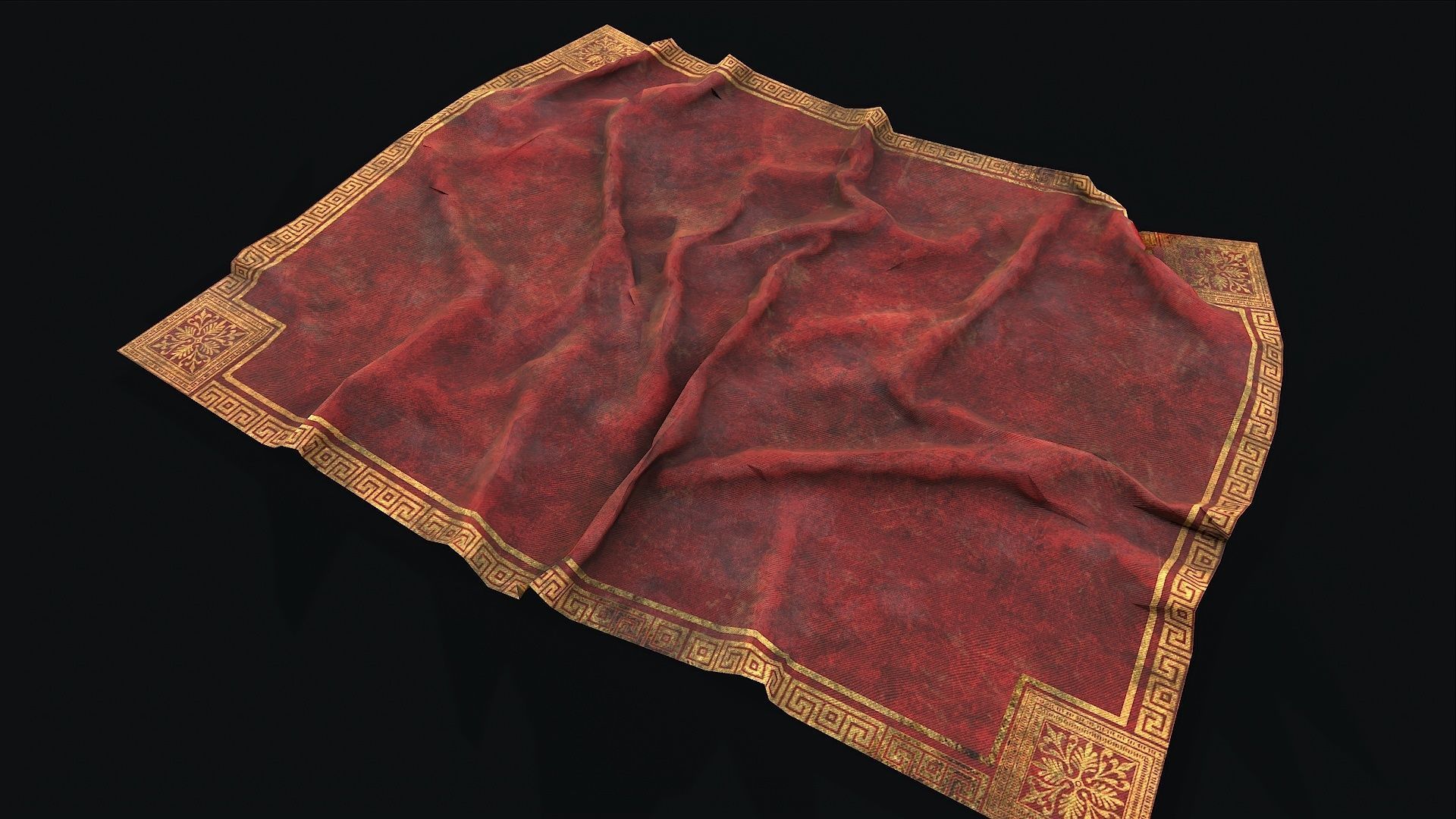Old Carpet Collection Low-poly 3D model_23