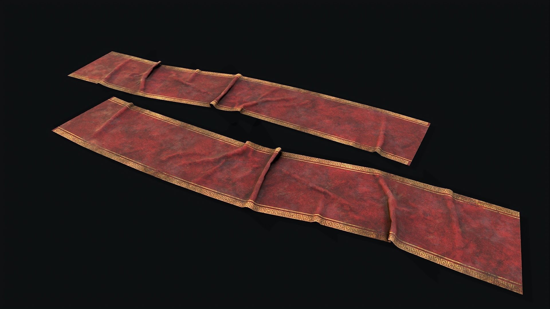 Old Carpet Collection Low-poly 3D model_29