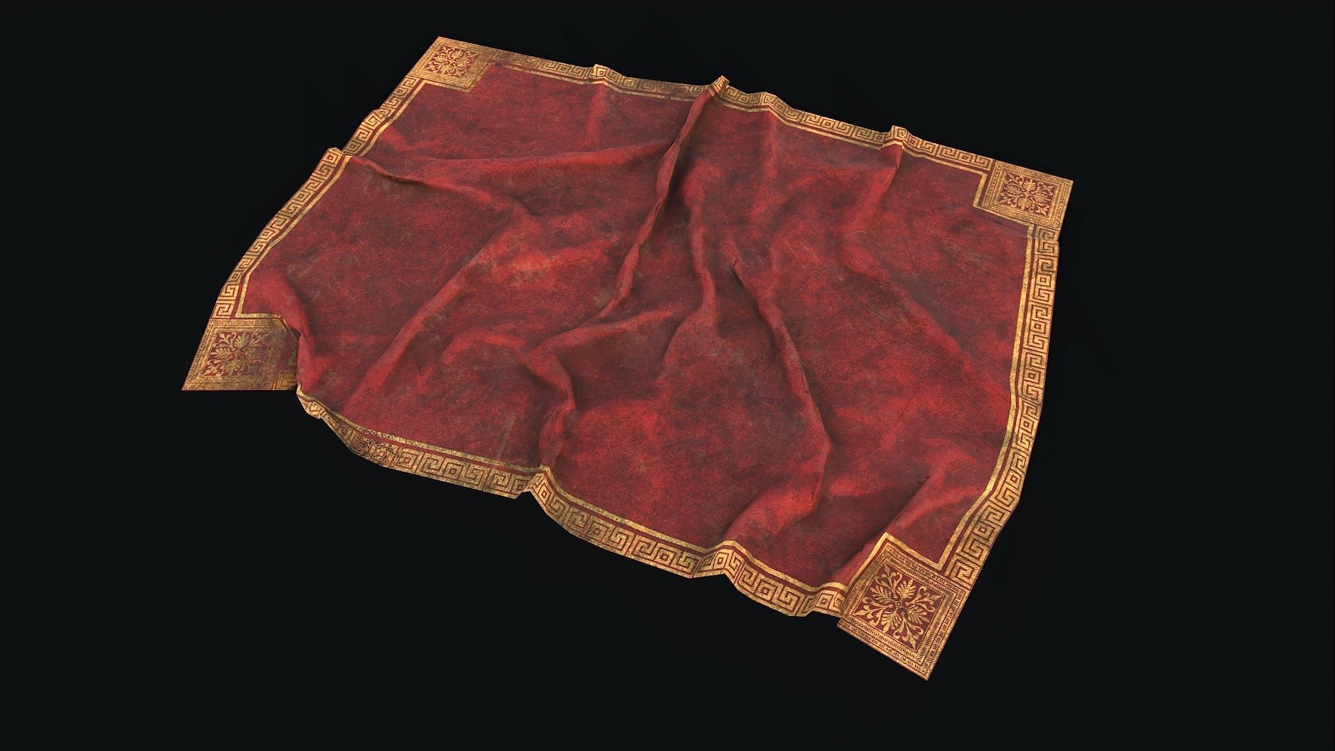 Old Carpet Collection Low-poly 3D model_19
