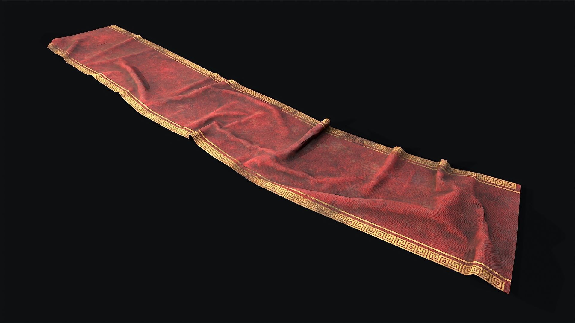 Old Carpet Collection Low-poly 3D model_2