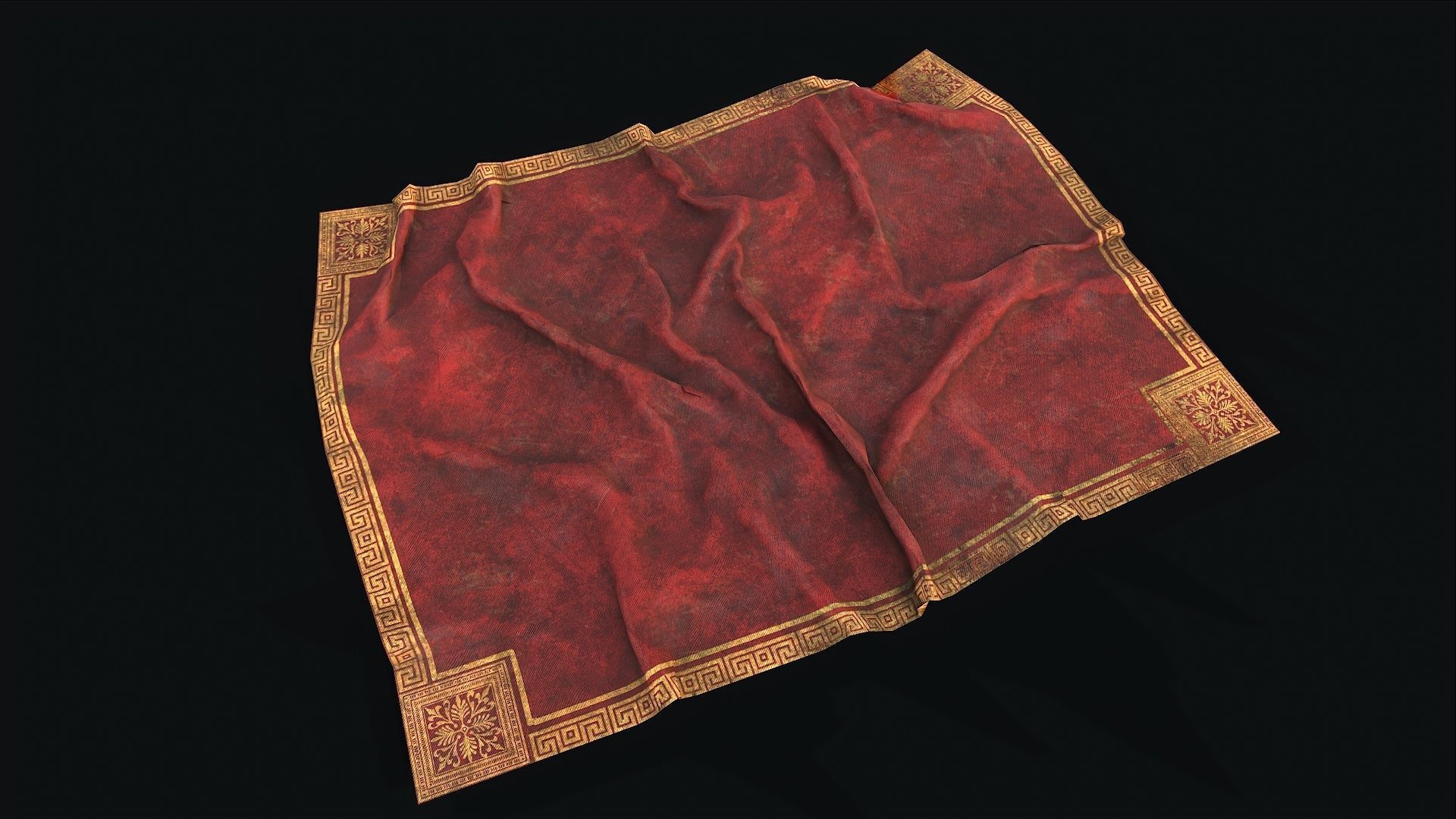 Old Carpet Collection Low-poly 3D model_18