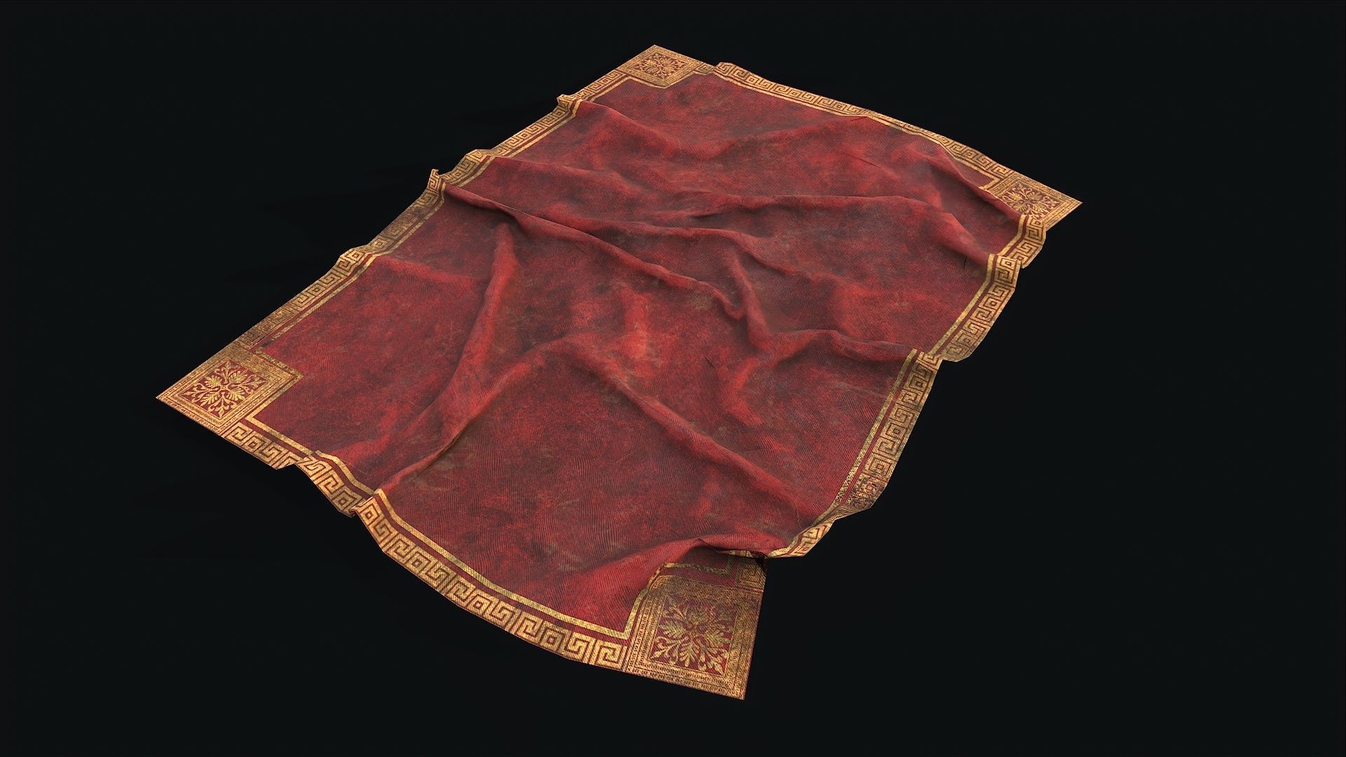 Old Carpet Collection Low-poly 3D model_22