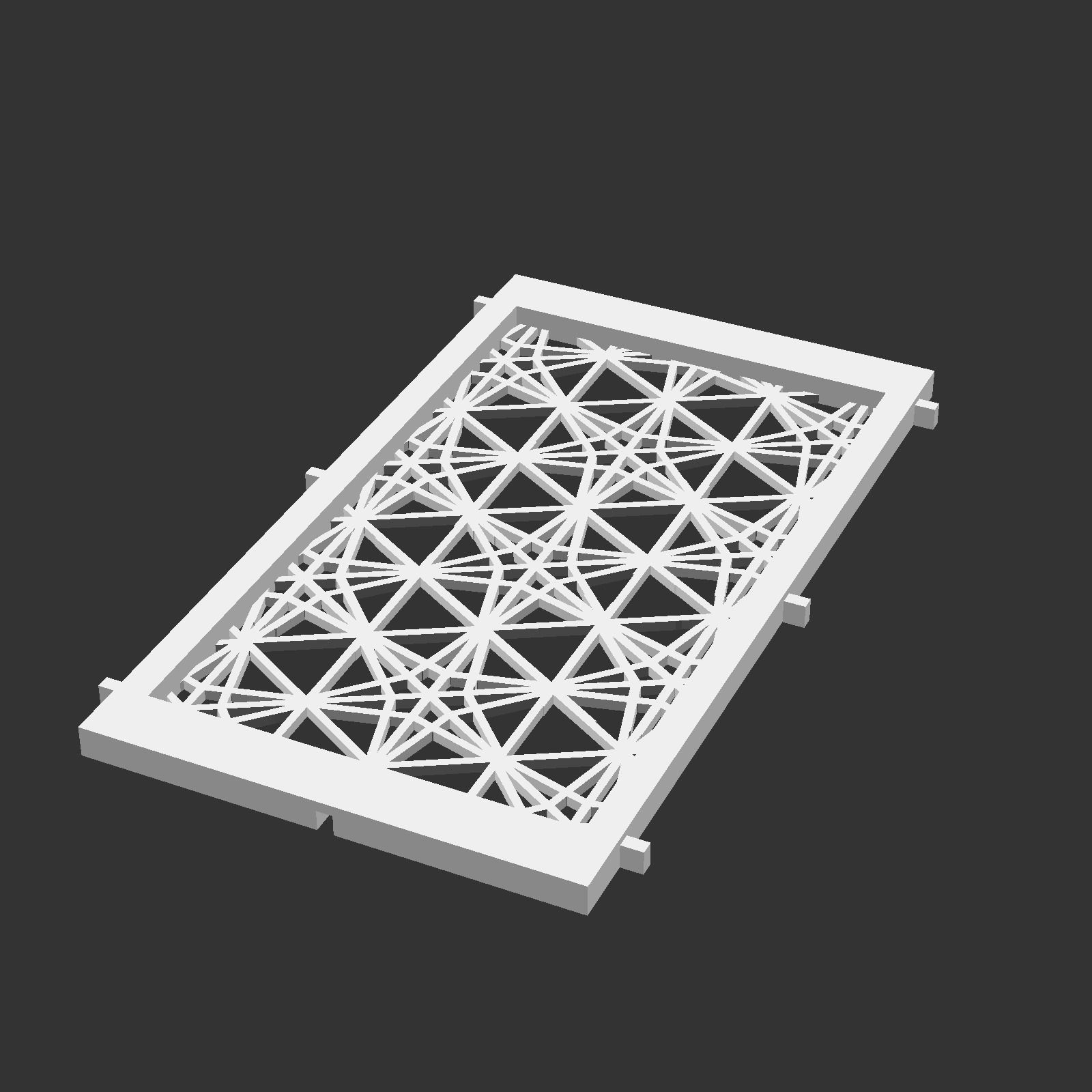 Kumiko Japanese Shoji Lantern - Kasane-Rindou 3D print model_12
