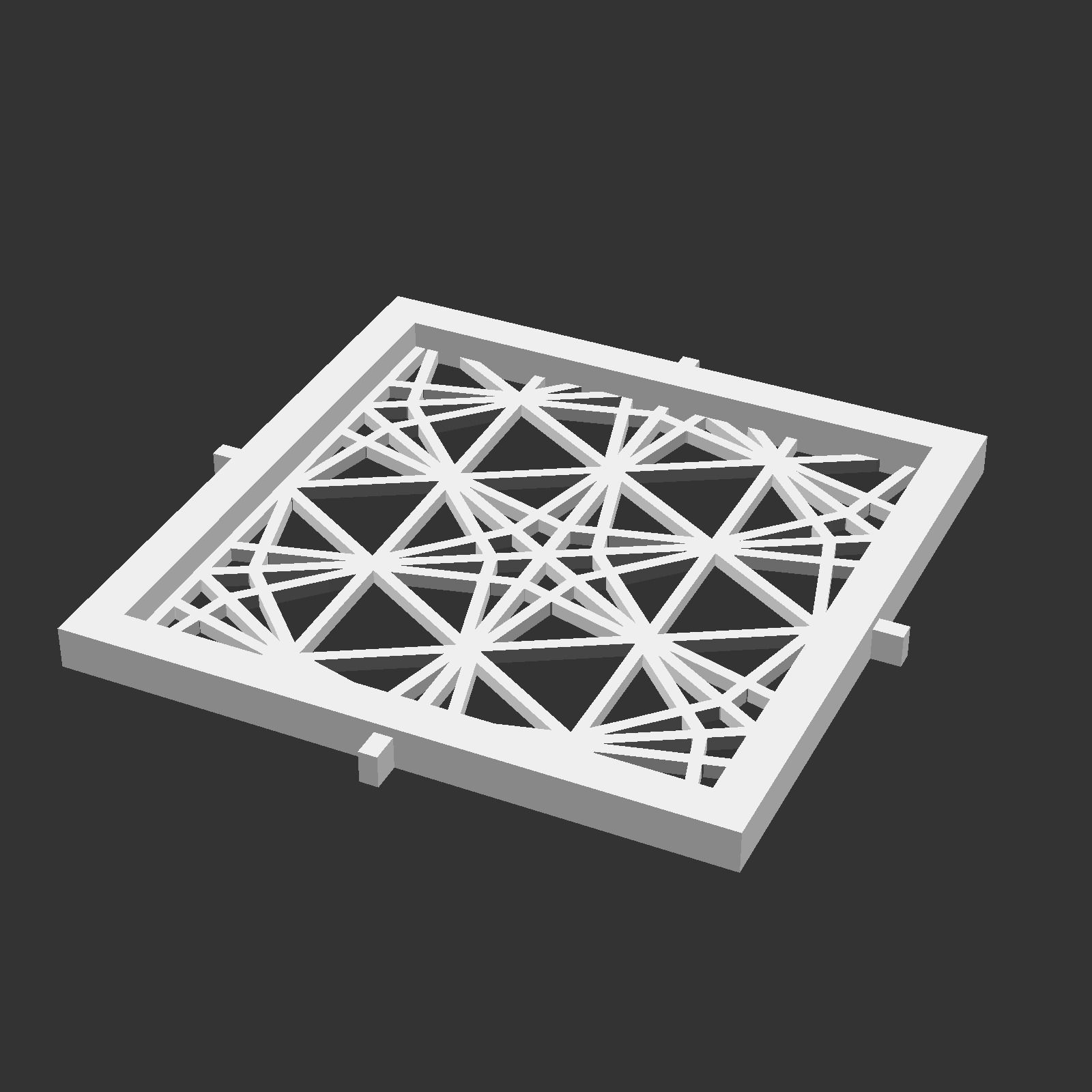 Kumiko Japanese Shoji Lantern - Kasane-Rindou 3D print model_15