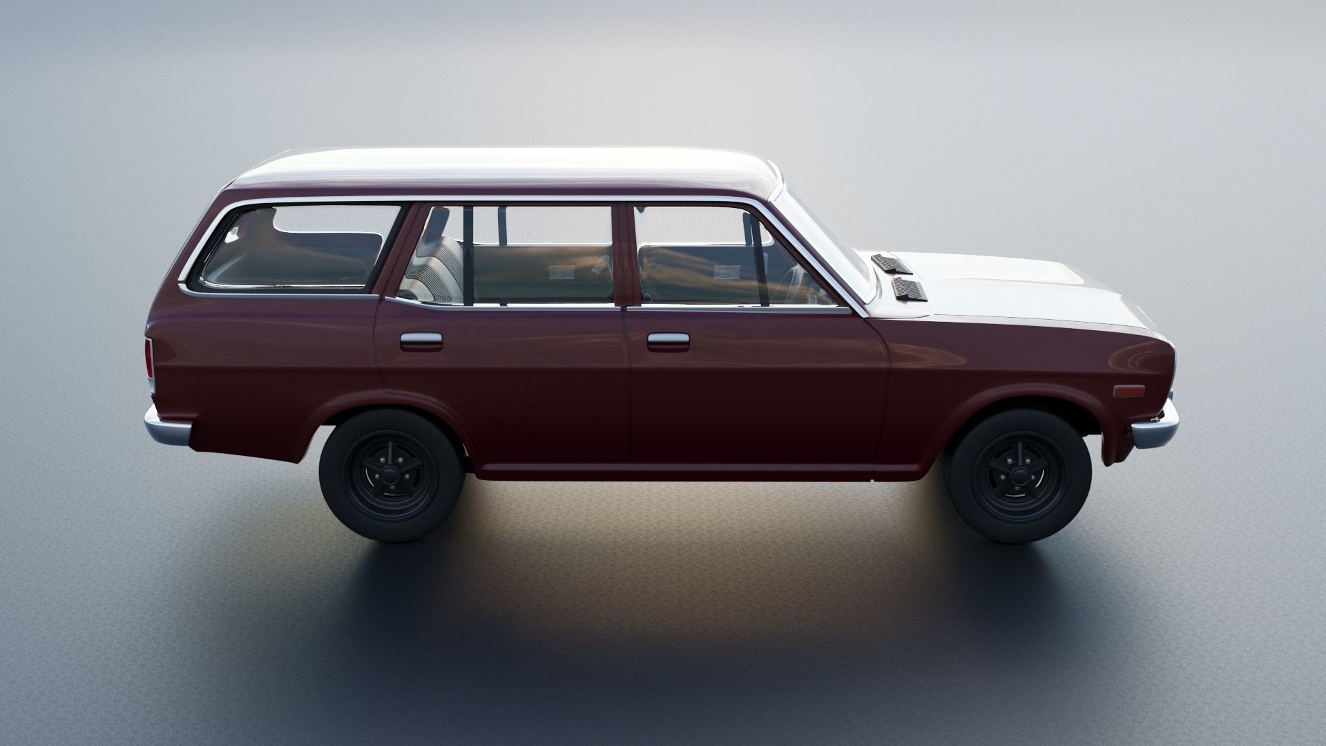 Datsun 1200 Wagon 1972 3D print model_5