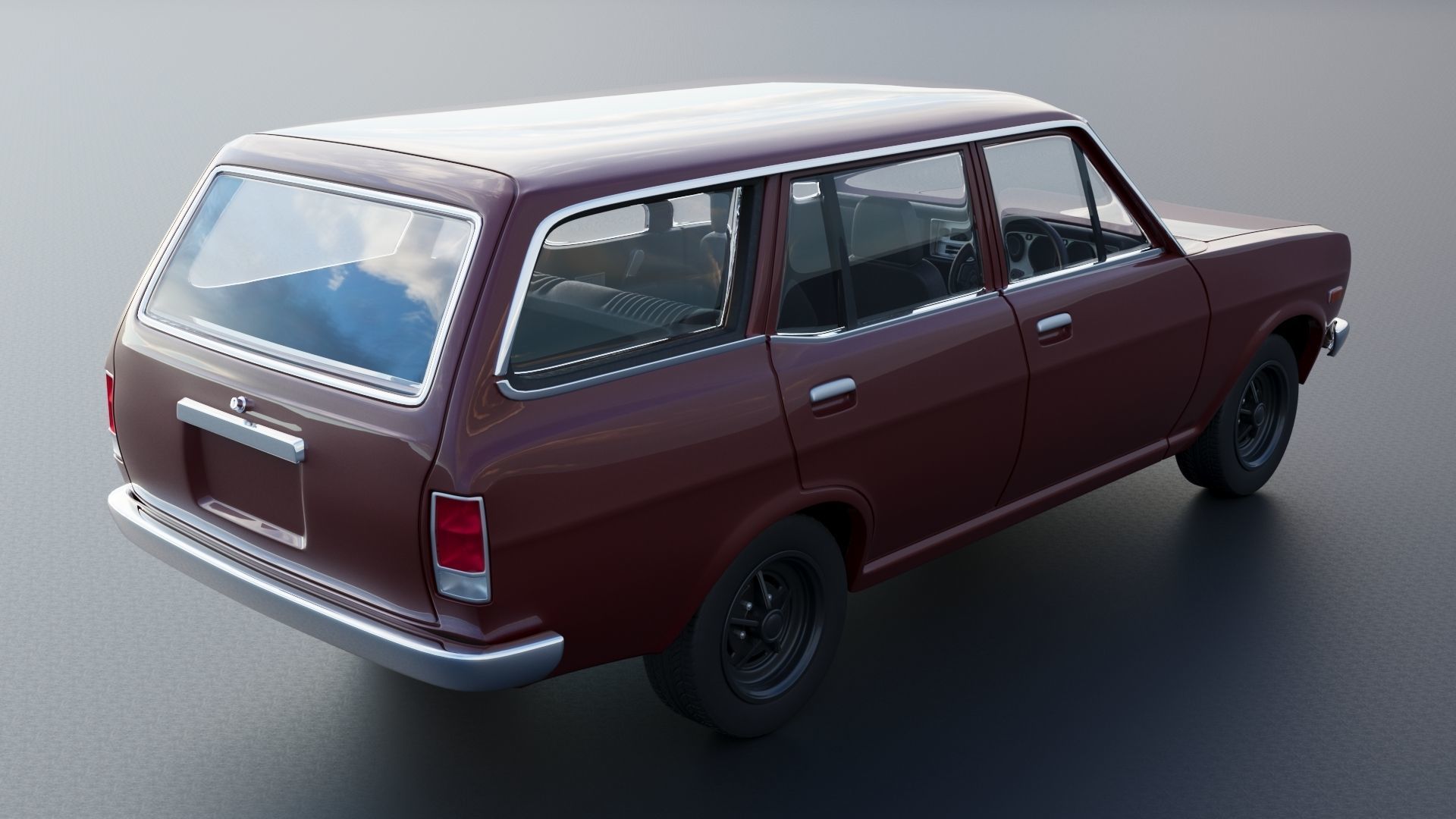 Datsun 1200 Wagon 1972 3D print model_4