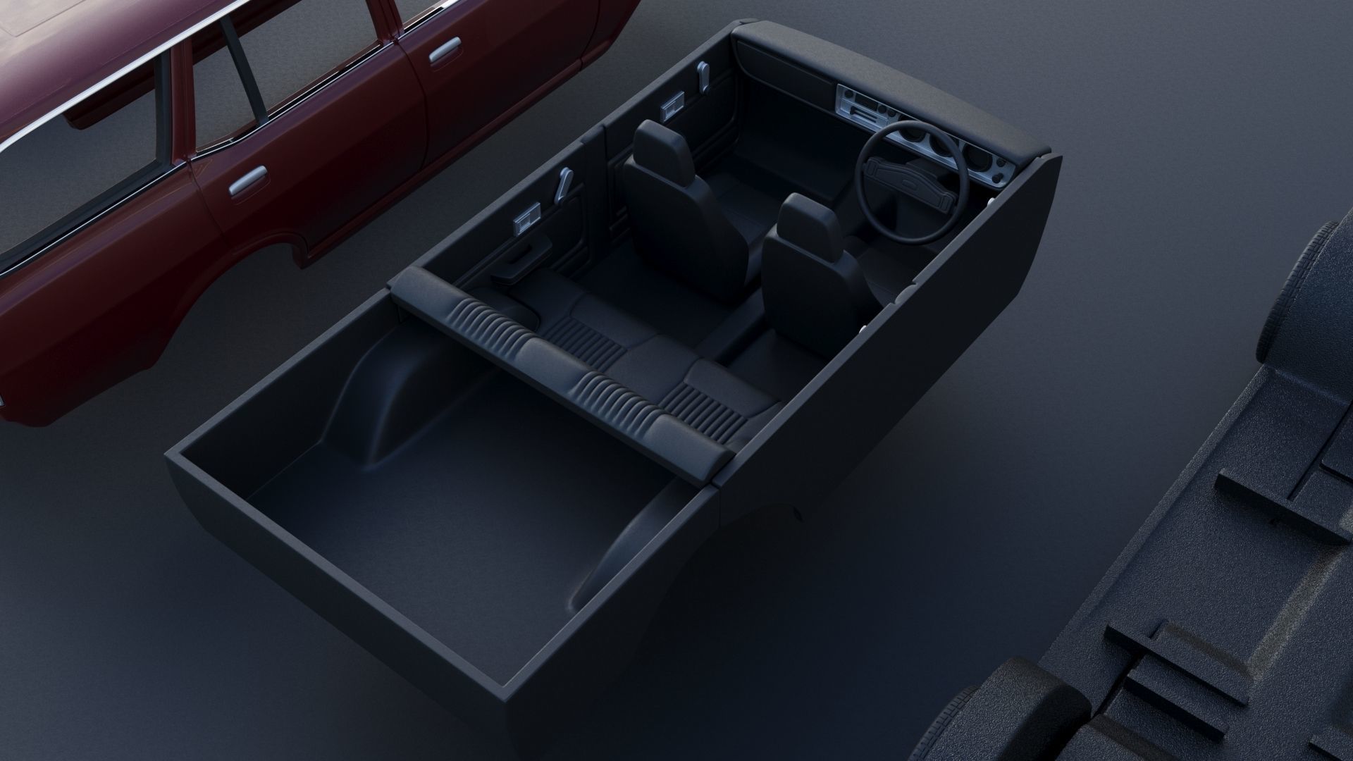 Datsun 1200 Wagon 1972 3D print model_18